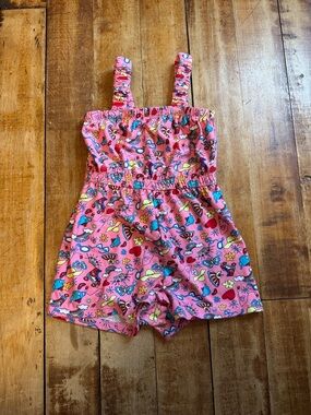 Kidgets Pink romper 24 months graphic summer shorts colorful
